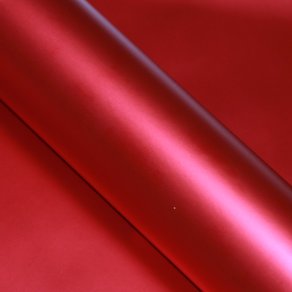 Rot Chrom Design Folie 152 cm x 11 Meter hochglänzend mit Luftkanäle 